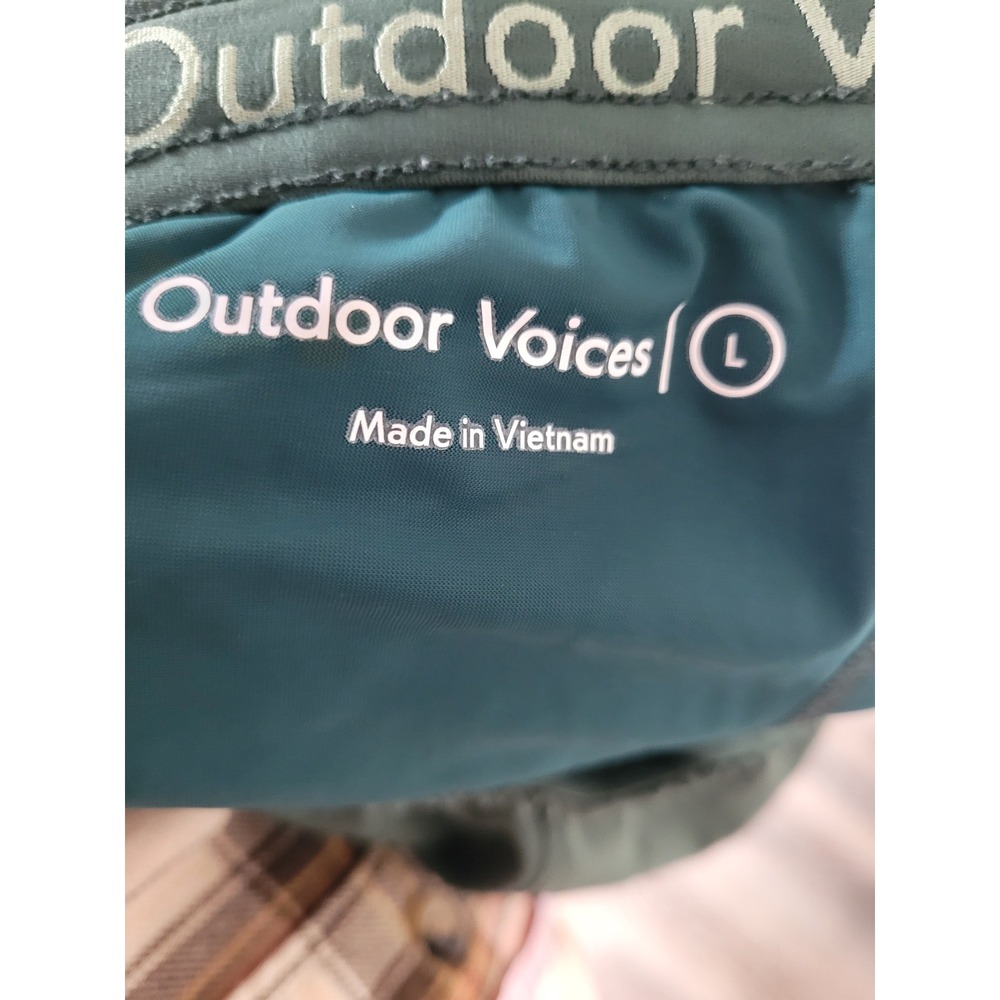 Outdoor Voices High Stride Shorts Womens Large Green Lined Running Athletic #1 - Picture 4 of 5